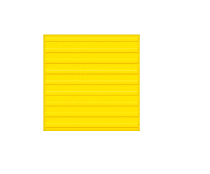 Тактильная плитка тротуарная (полиуретановая, 500х500х6 мм, девять продольных полос)